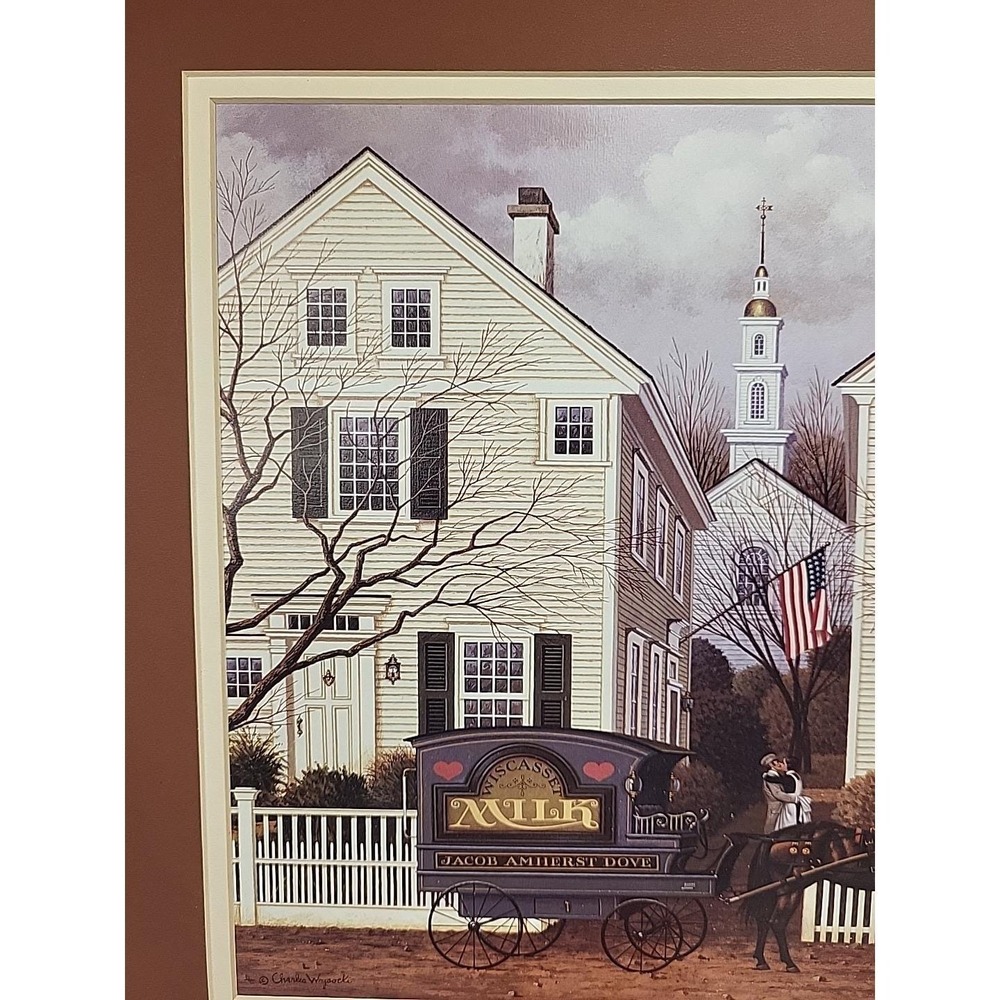 Farewell Kiss to Mrs. Jacob Amherst Charles Wysocki Milkman Americana Unframed - Picture 7 of 15